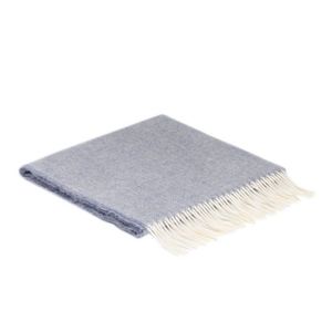 Mcnutt Of Donegal, Lambswool, Herringbone Smoke Scarf